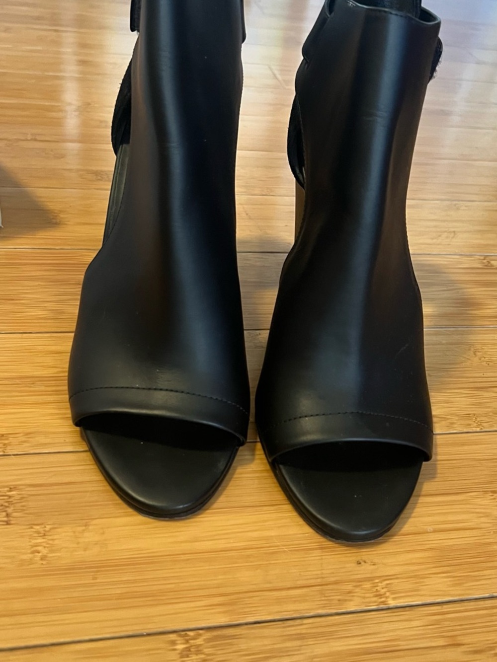 Vince Black Open-Toe Mule Clogs